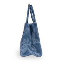 Book Tote Large Blue Denim bestickt Pailetten – 4