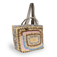 Großer Shopper Bast Handarbeit multicolor – 3