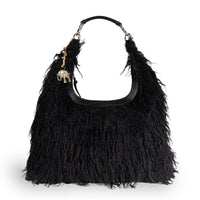 Schultertasche Ava Tibetan Curly Faux Fur