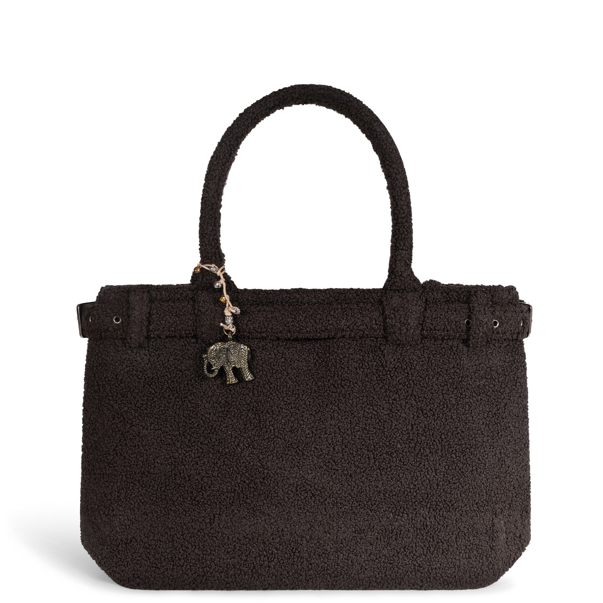 Tote Bag Tasche Bouclé braun