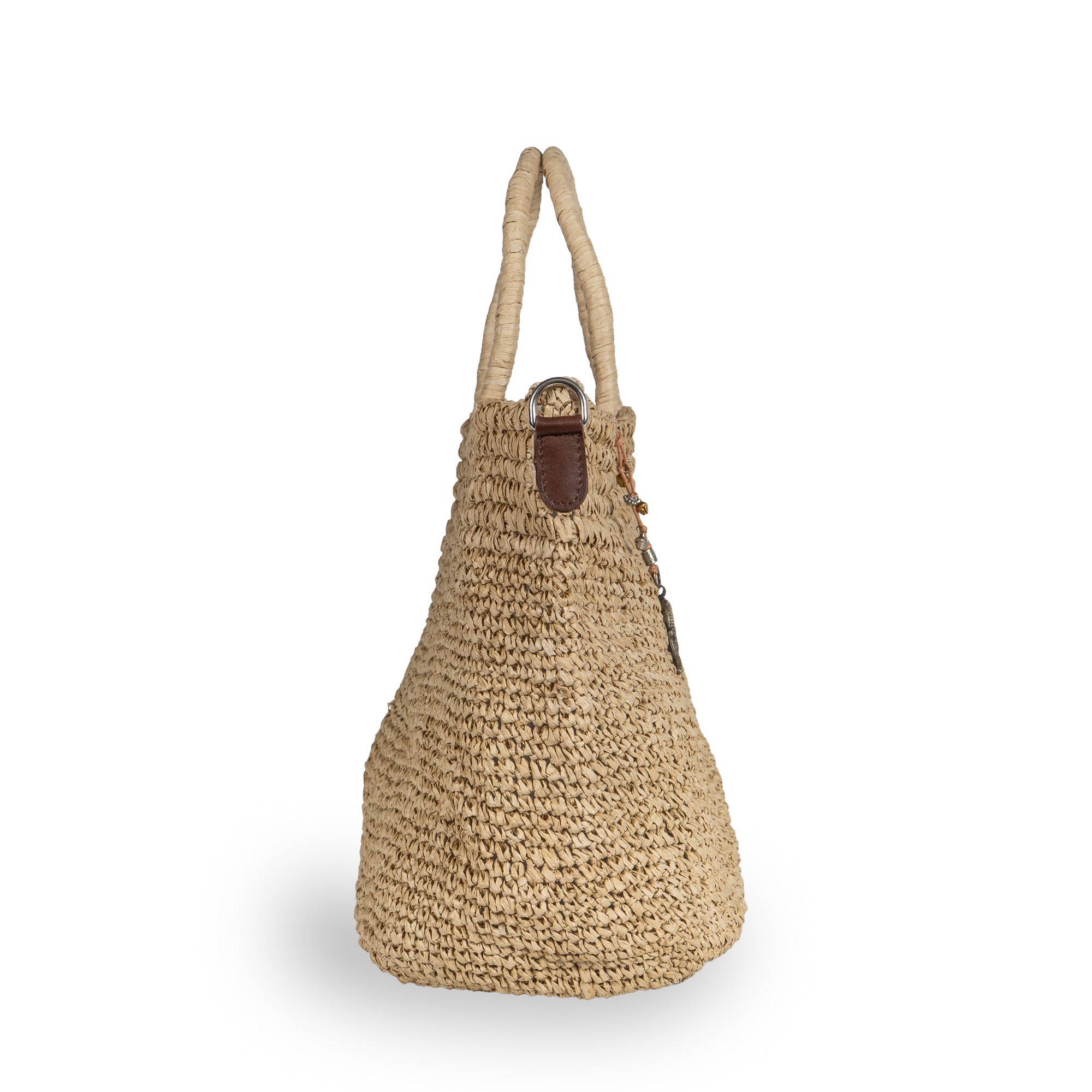 Tote Bag aus Bast Handarbeit natur