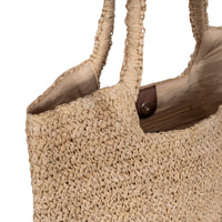 Beuteltasche aus Bast Handarbeit natur – 4