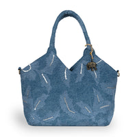 Tote Bag groß Blue Denim bestickt