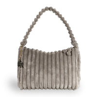 Schultertasche Mischa Large Fancy Cord beige