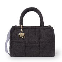 Bolso bandolera Jessy Medium bouclé de cuadros marrón