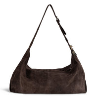 Hobo Bag Velourleder braun