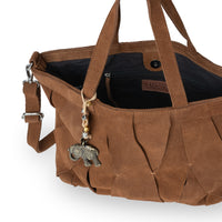 Umhängetasche Bride Medium Velourleder tan