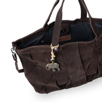 Umhängetasche Bride Medium Velourleder braun