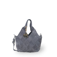 Umhängetasche Dionne Small Velourleder grau