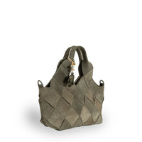 Tote Bag mini Velourleder olive