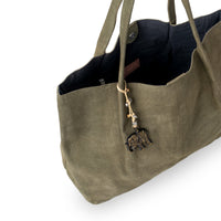 Schultertasche Paloma Large Velourleder