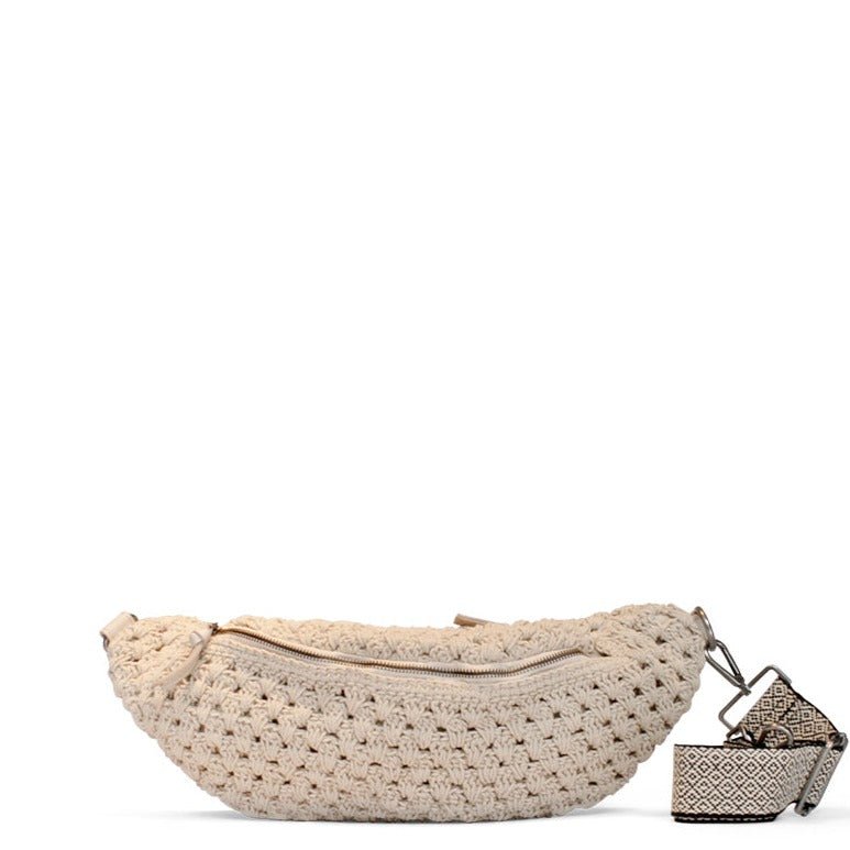 Belt Bag Tasche gehäkelt sandfarben - ANOKHI