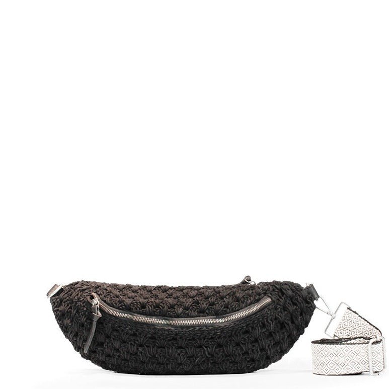 Belt Bag Tasche gehäkelt schwarz - ANOKHI