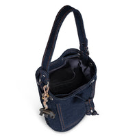 Beuteltasche Mini Jeans blau – 4