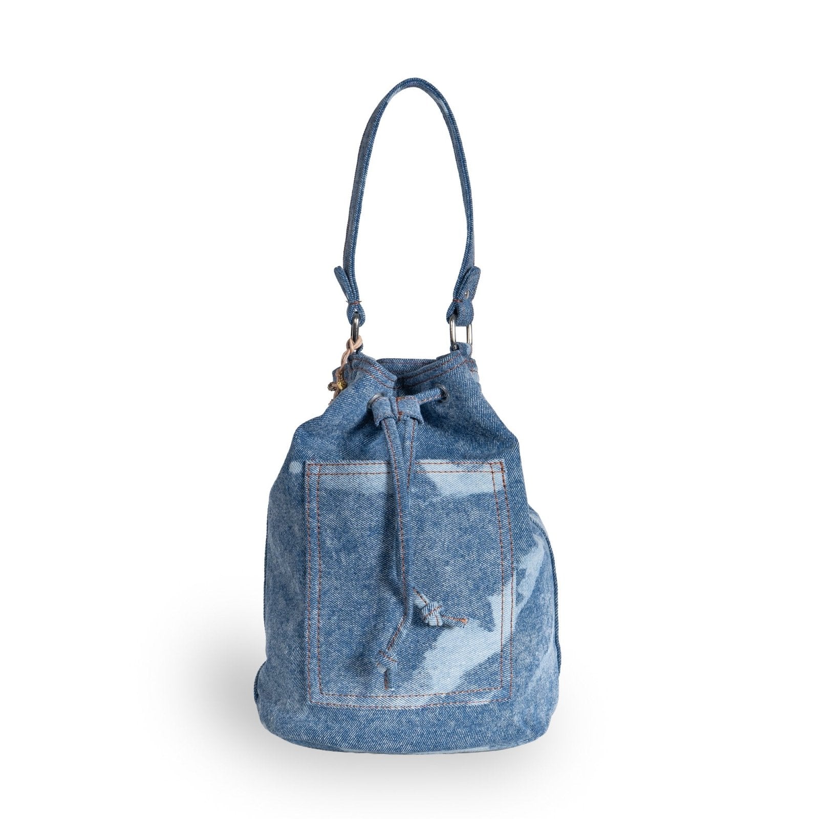 Beuteltasche mittlere Größe Jeans Spot washed - ANOKHI