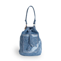 Beuteltasche mittlere Größe Jeans Spot washed - ANOKHI