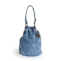 Beuteltasche mittlere Größe Jeans Spot washed - ANOKHI