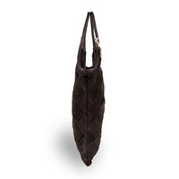 Beuteltasche Velourleder braun - ANOKHI