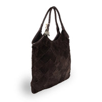 Beuteltasche Velourleder braun - ANOKHI