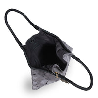 Beuteltasche Velourleder grau - ANOKHI