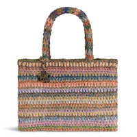Book Tote Crochet Large Handarbeit multicolor – 1