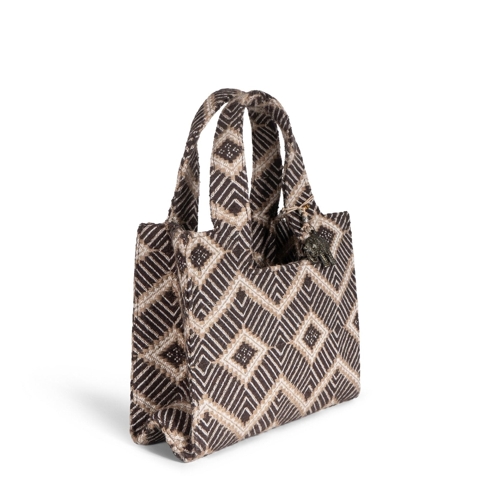 Book Tote klein braun beige - ANOKHI