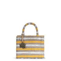 Book Tote klein Streifen gelb beige – 2
