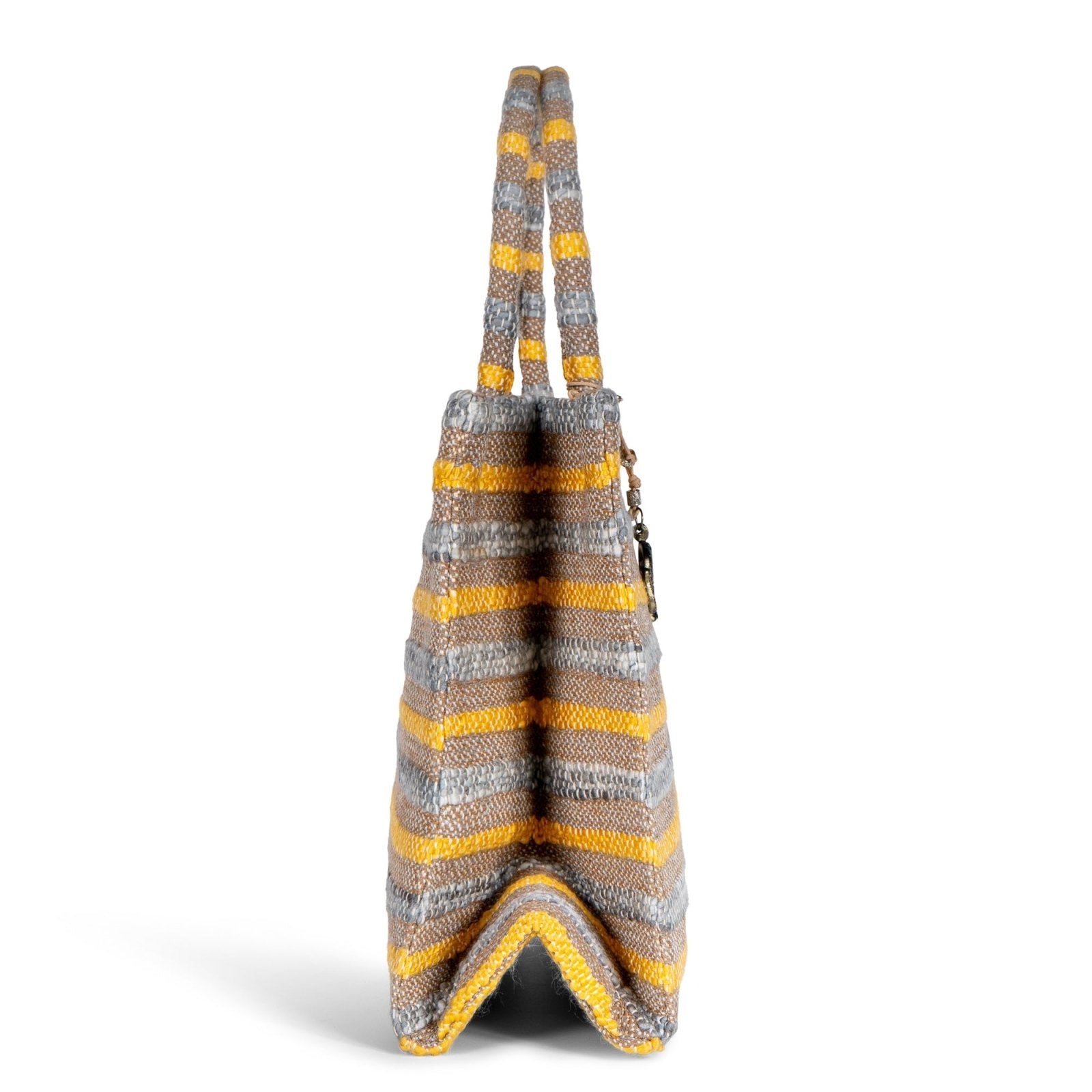 Book Tote Large Streifen gelb beige - ANOKHI