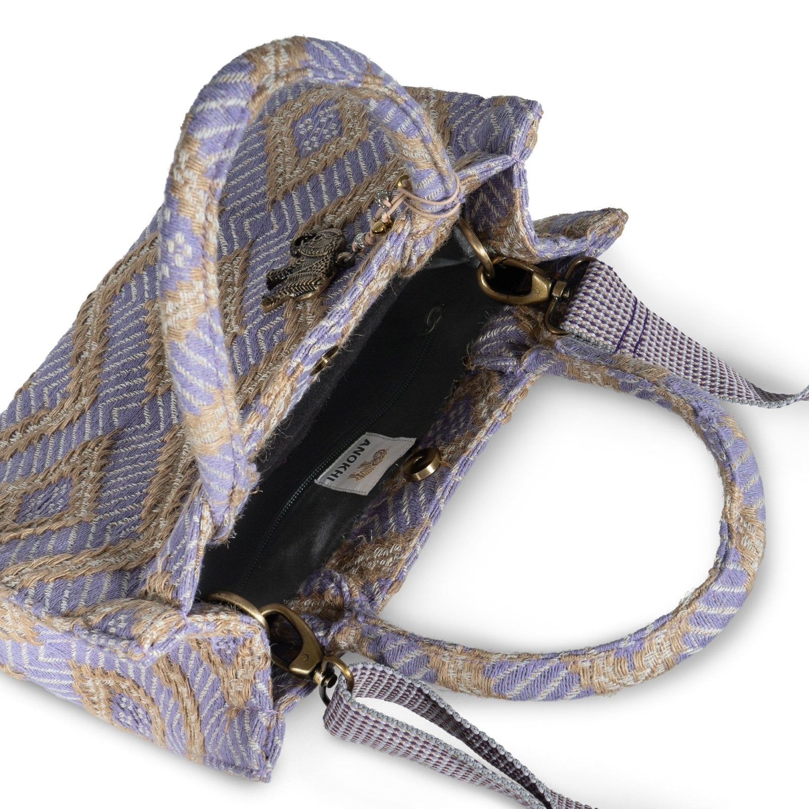 Book Tote mittlere Größe flieder beige - ANOKHI