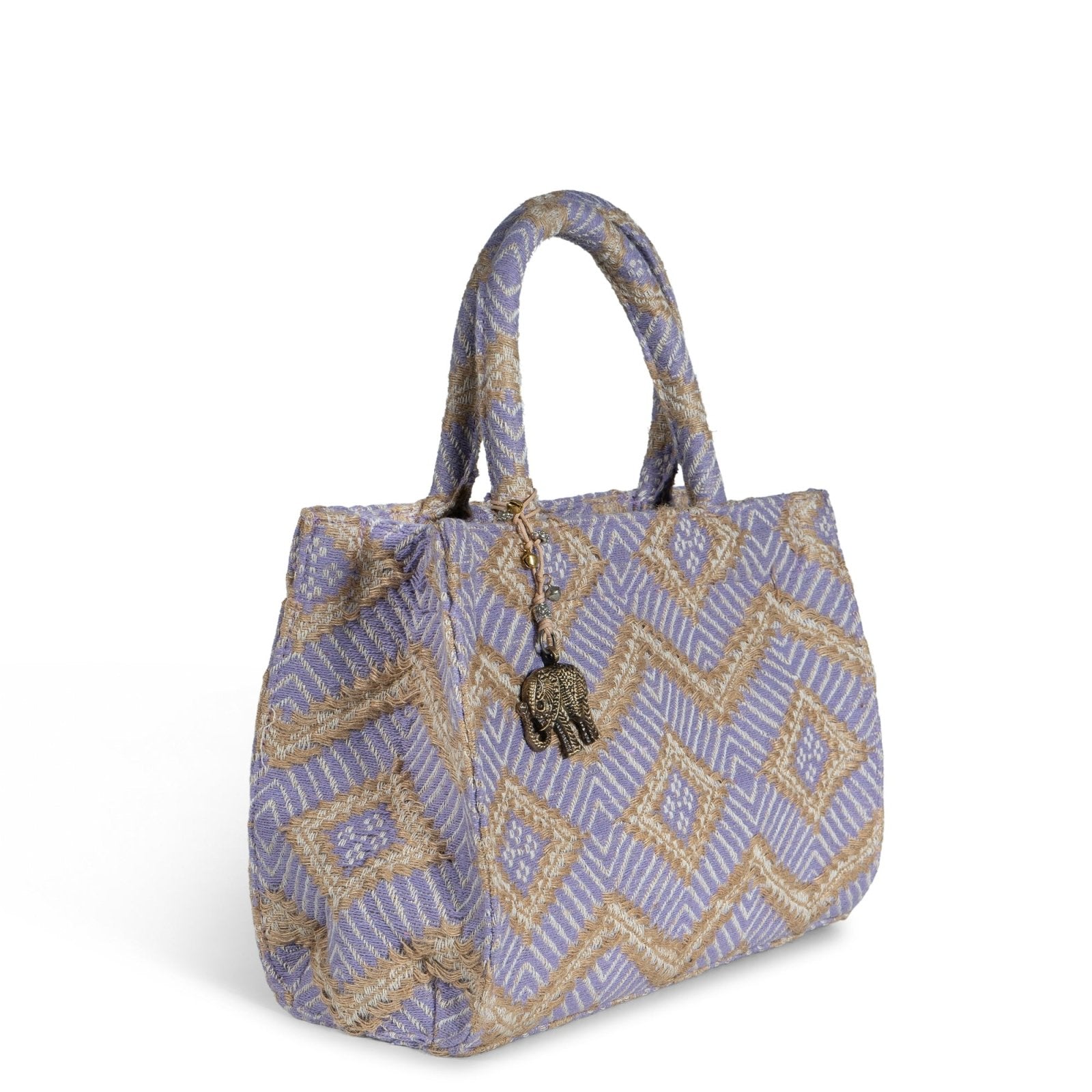 Book Tote mittlere Größe flieder beige - ANOKHI