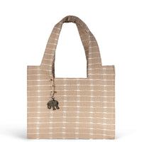 Book Tote mittlere Größe Streifen beige - ANOKHI