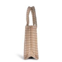 Book Tote mittlere Größe Streifen beige - ANOKHI