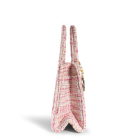 Book Tote mittlere Größe Tupfen weiß pink - ANOKHI
