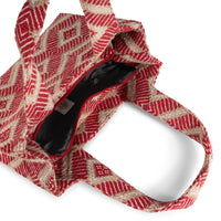 Book Tote mittlere Größe rot beige – 4