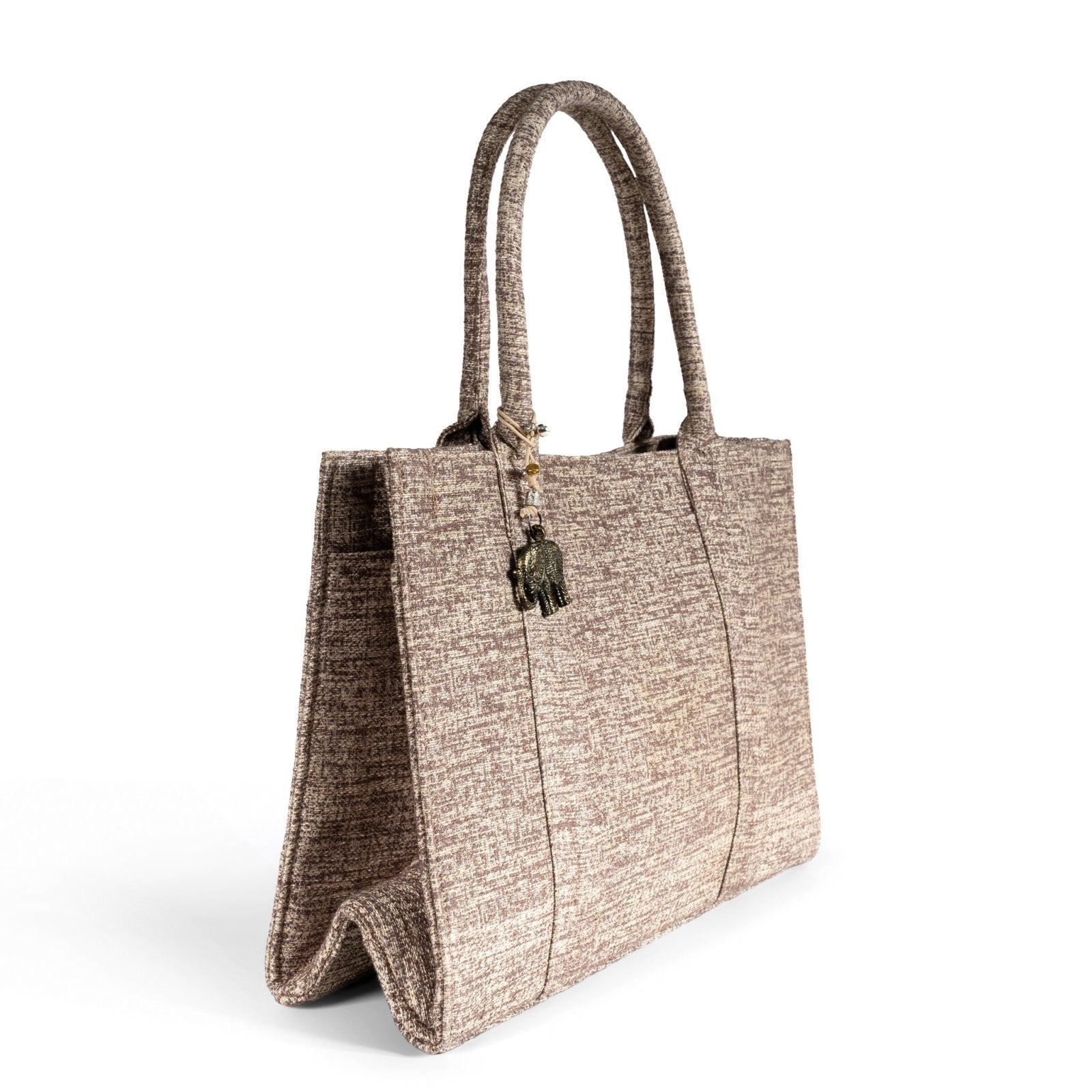 Book Tote Tasche Bicolor beige taupe - ANOKHI