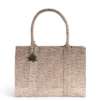 Book Tote Bag Bicolor beige taupe – 1