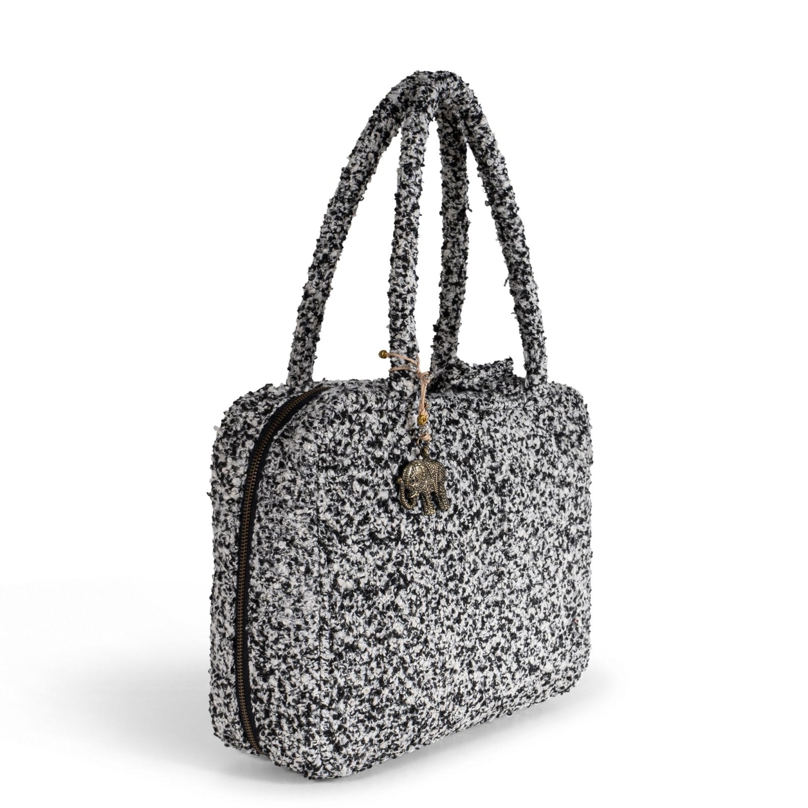 Book Tote Tasche Bouclé Salt & Pepper - ANOKHI