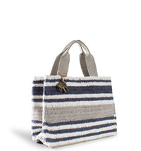 Striped mini shopper in blue & natural – Anokhi – 2