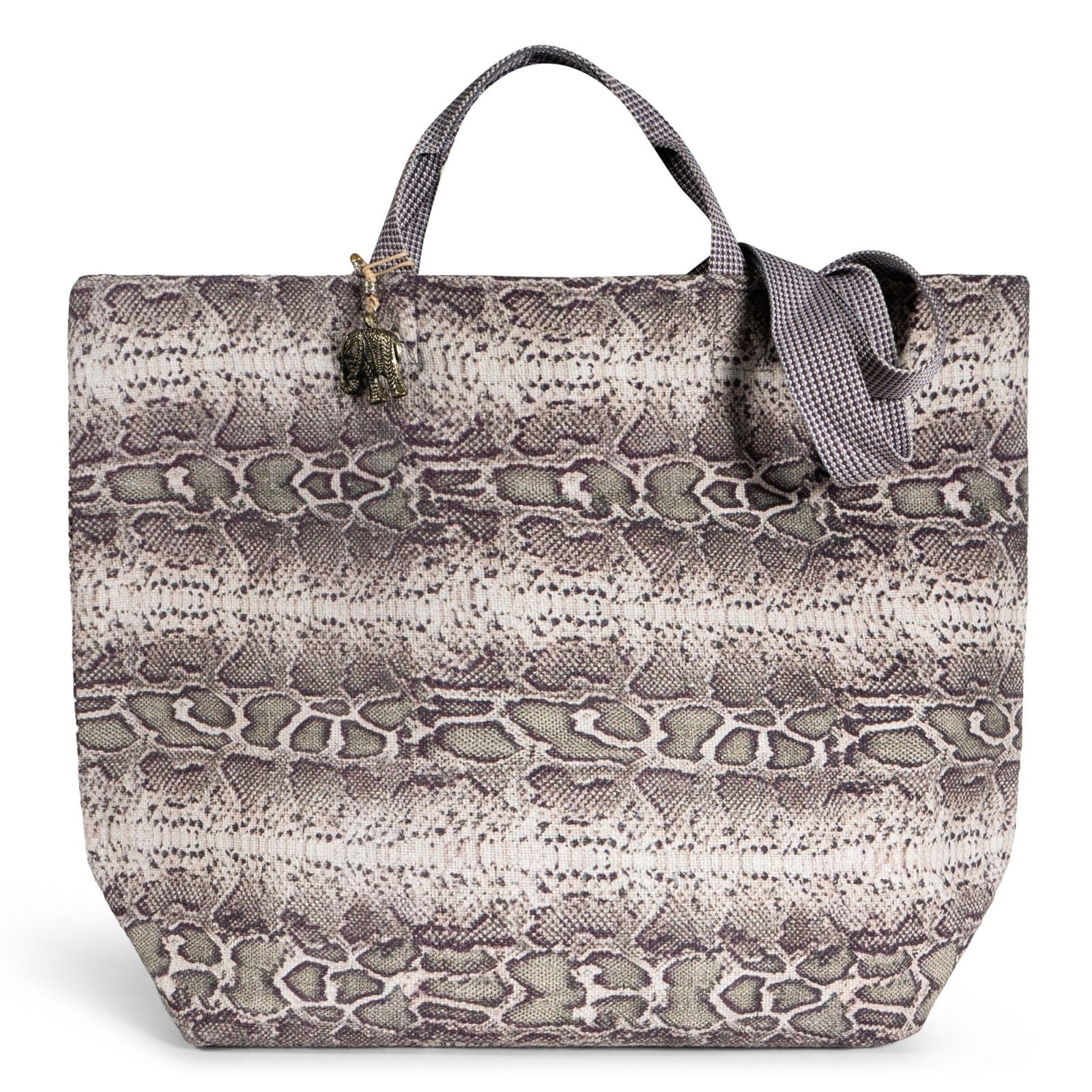 Großer Shopper Animal Print braun - ANOKHI