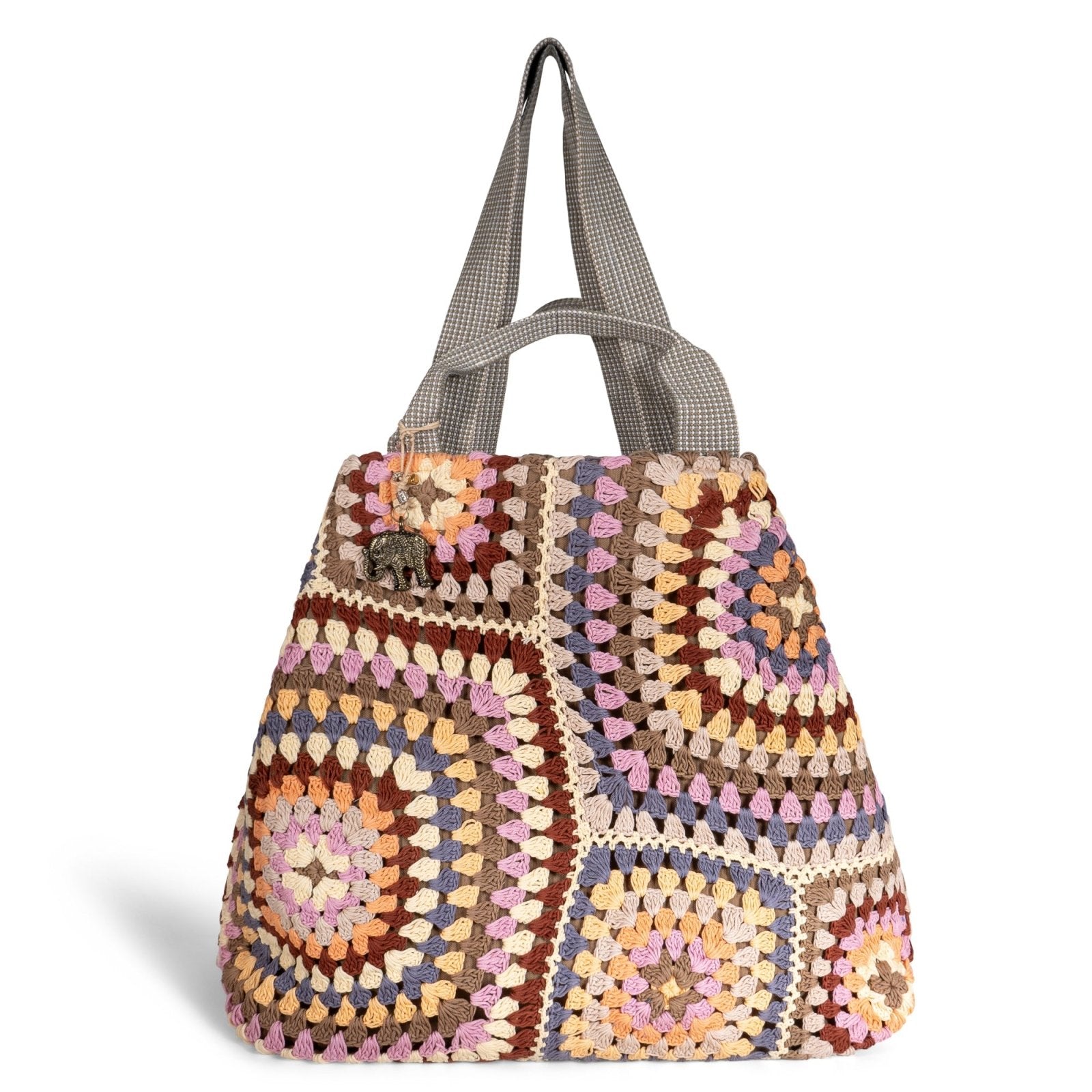 Großer Shopper Crochet Handarbeit multicolor - ANOKHI