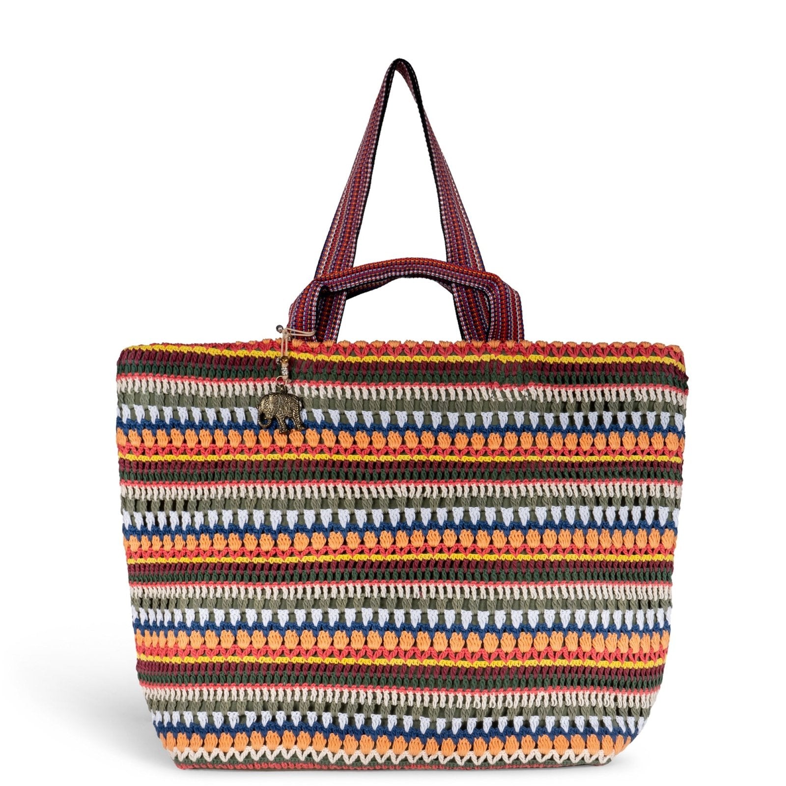 Großer Shopper Crochet Handarbeit multicolor - ANOKHI