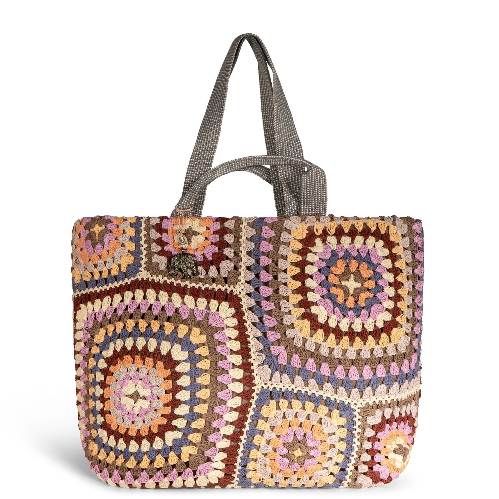 Großer Shopper Crochet Handarbeit multicolor - ANOKHI
