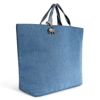 Großer Shopper Denim blau - ANOKHI