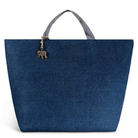 Großer Shopper Denim dunkelblau - ANOKHI