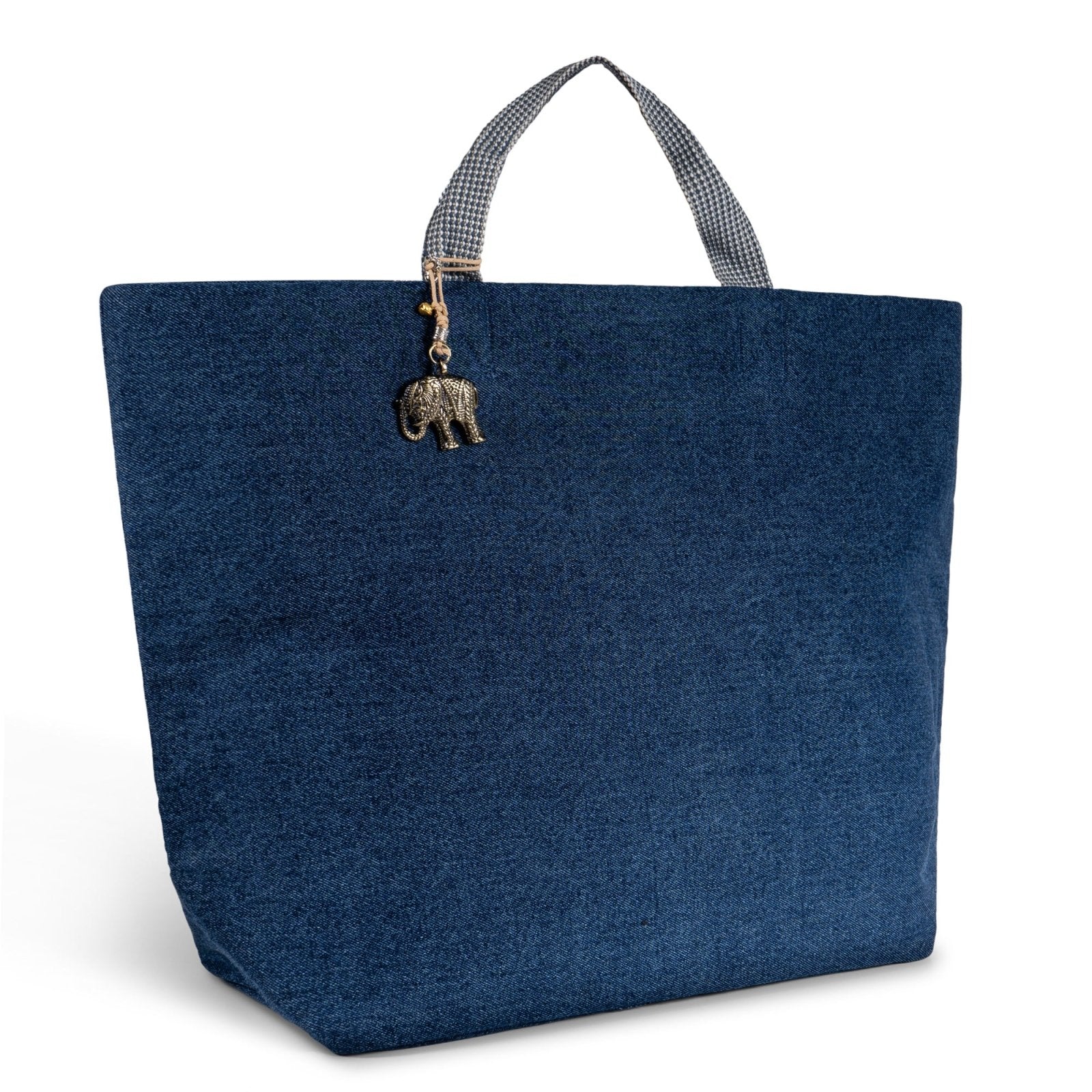 Großer Shopper Denim dunkelblau - ANOKHI