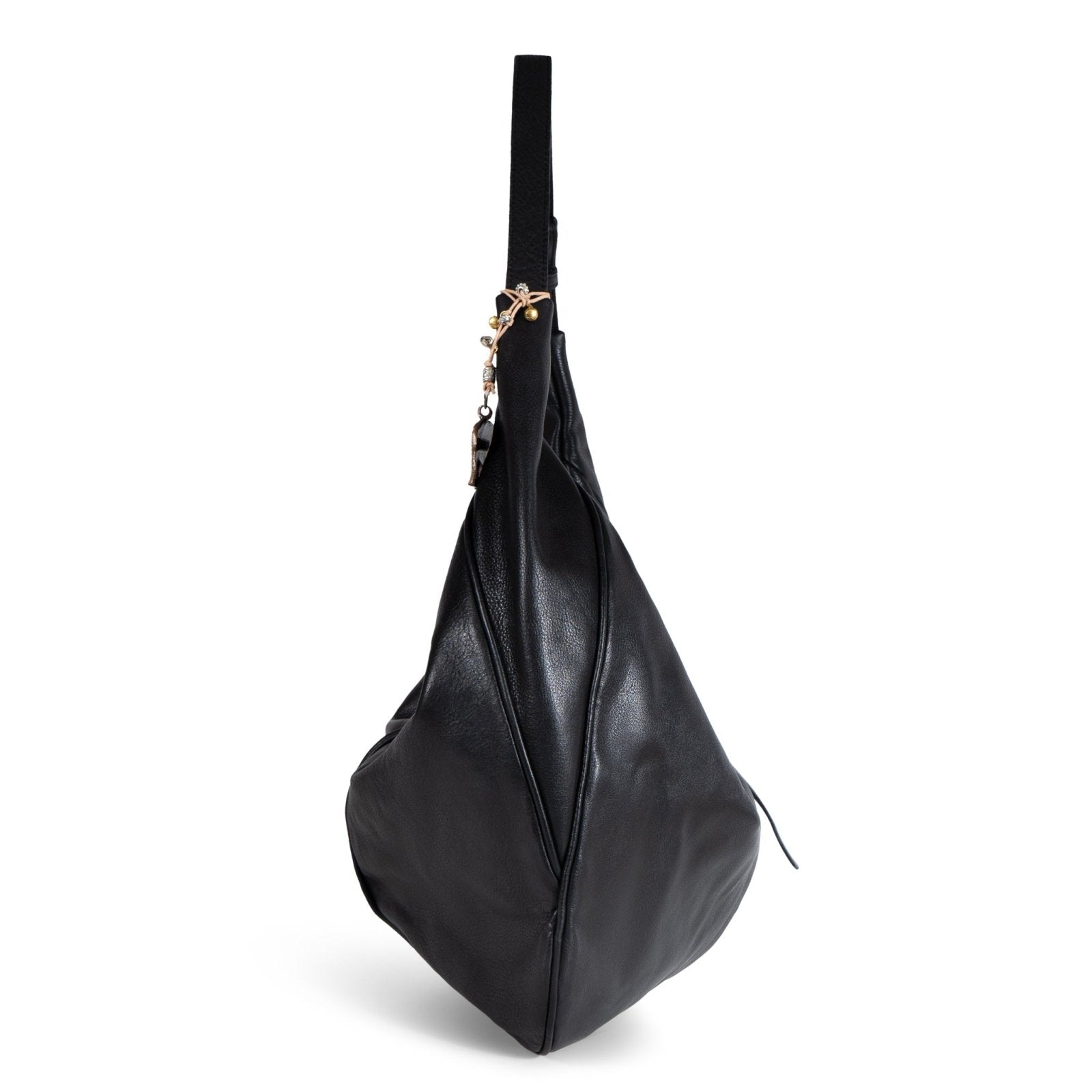 Hobo Bag Leder schwarz - ANOKHI