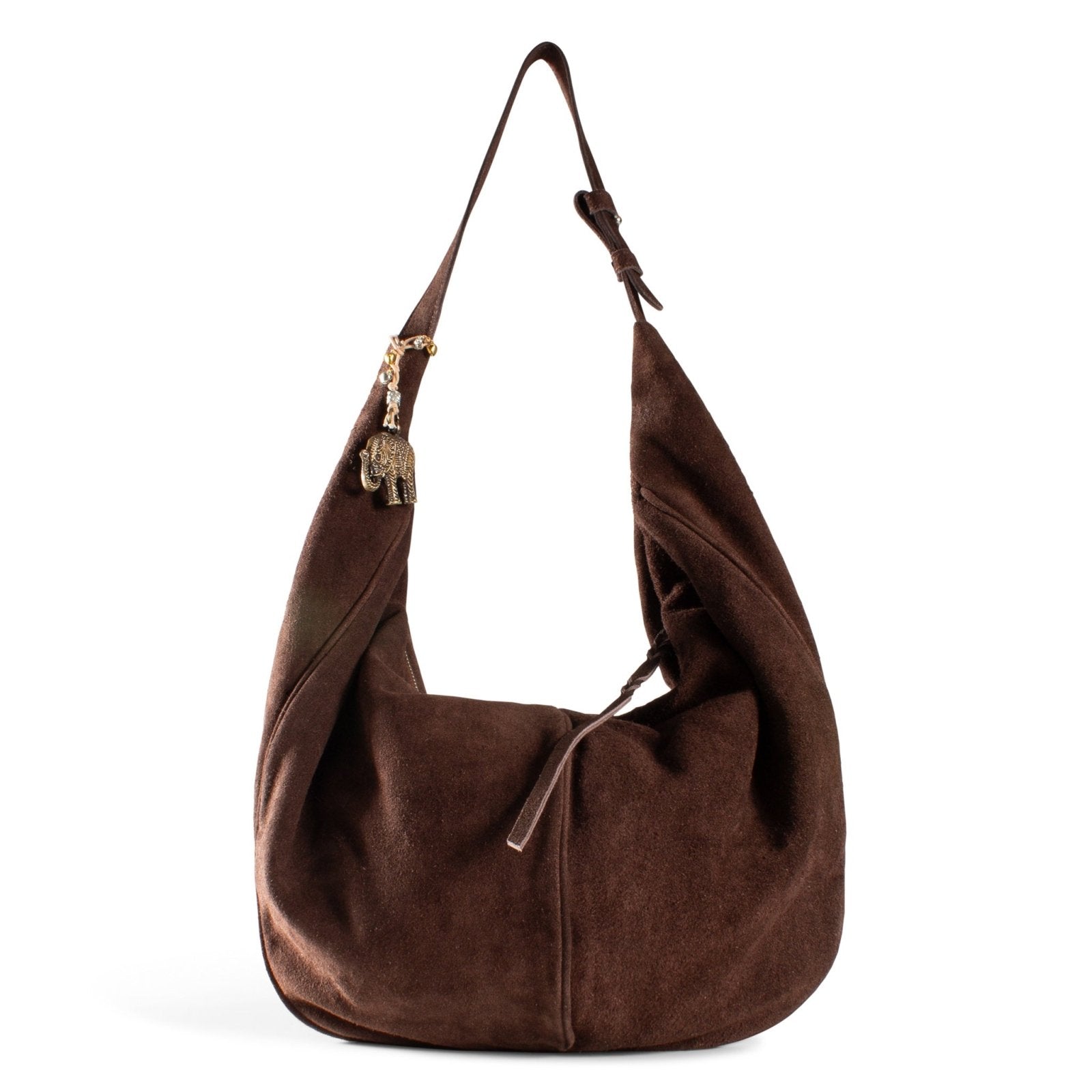 Hobo Bag Velourleder braun - ANOKHI