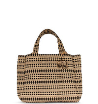Jacquard Tote Bag in Schwarz und Beige von Anokhi – Stilvoll und Praktisch – 1