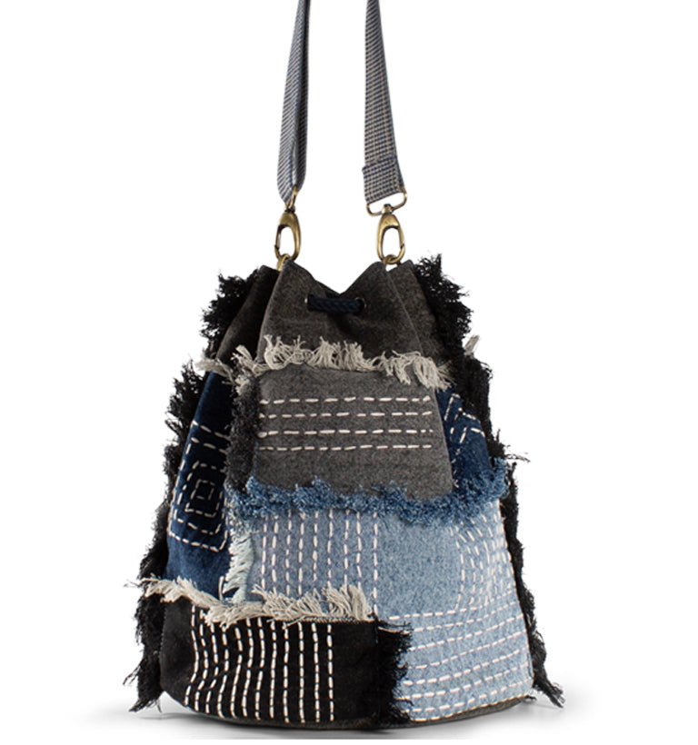 Jeansbeutel Handtasche Blau - ANOKHI