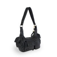 Schultertasche Leder schwarz - ANOKHI